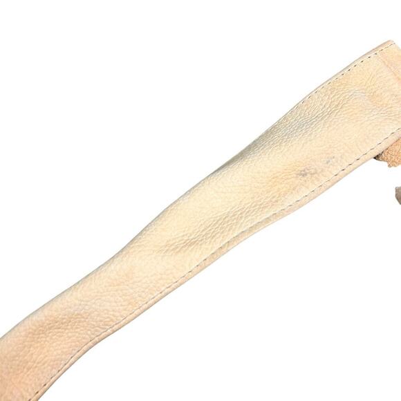 Ceri Hoover Suede Leather Tan Brown Boho Hobo Shoulder Bag Purse Tote Slouchy - Picture 6 of 12